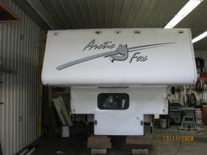 Artic Fox Fiberglass Exterior Restoration Before