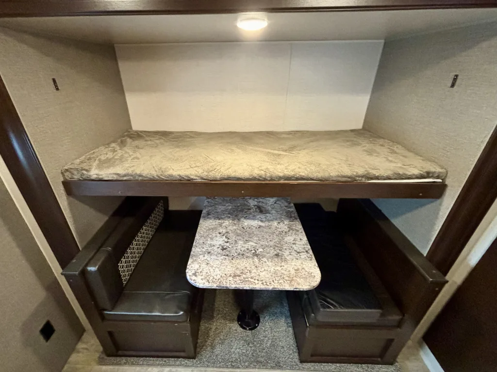 Dinette bed in RV